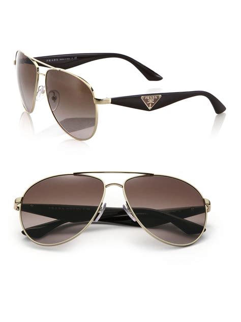 gold-tone prada aviator sunglasses|prada sunglasses nordstrom.